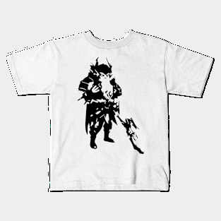 Skull soldiers minimal silhouette white Kids T-Shirt